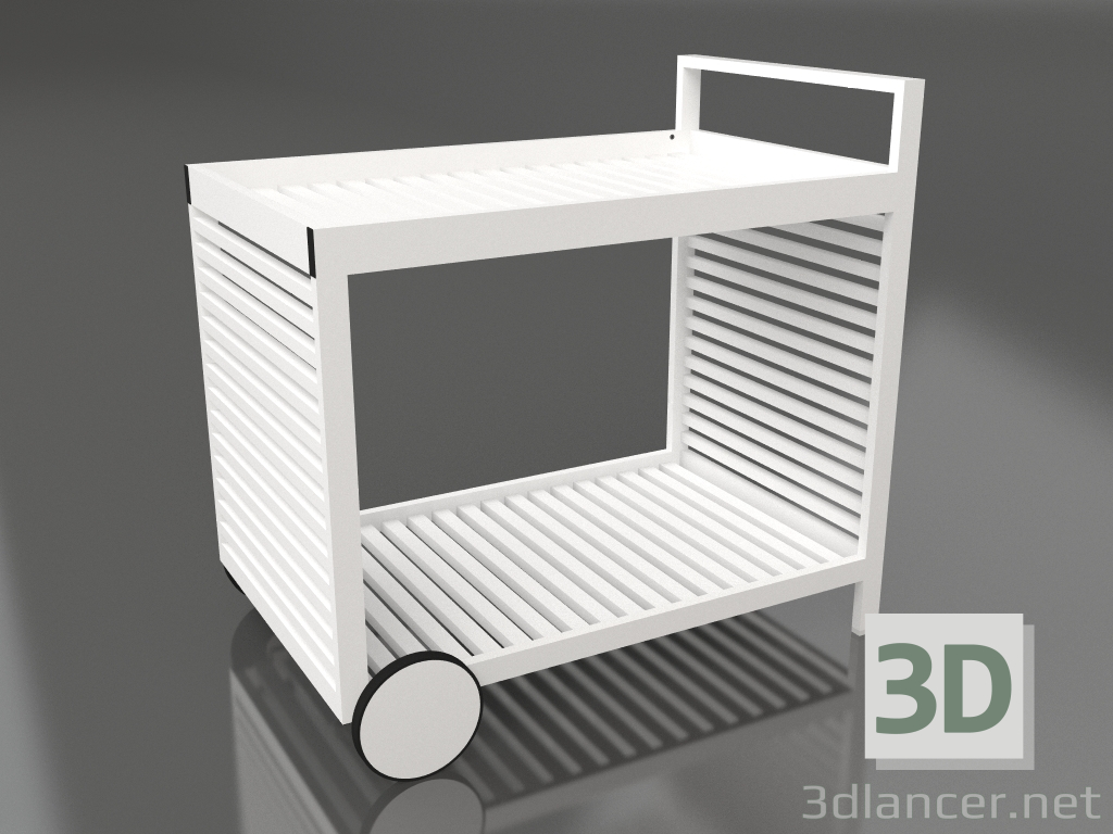 3d model Serving trolley (White) - preview