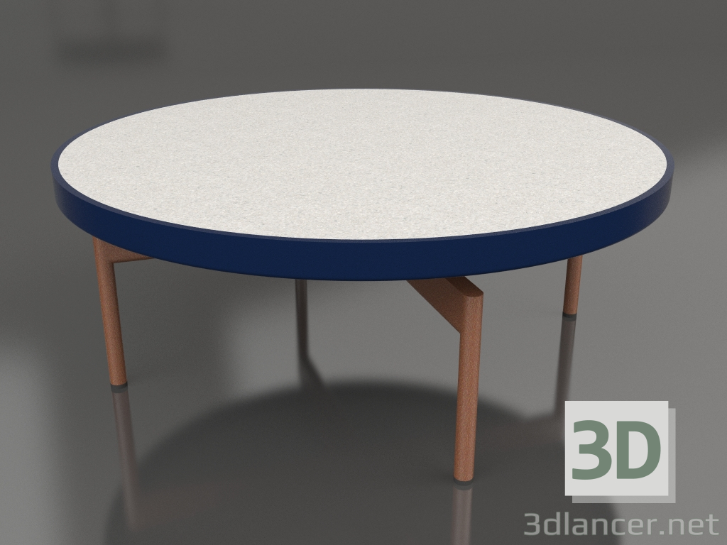 modello 3D Tavolino rotondo Ø90x36 (Blu notte, DEKTON Sirocco) - anteprima
