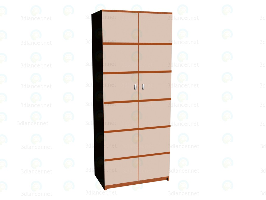 3d model Wardrobe 2-door - preview