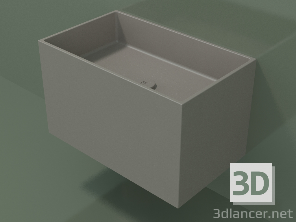 3d model Wall-mounted washbasin (02UN32101, Clay C37, L 60, P 36, H 36 cm) - preview