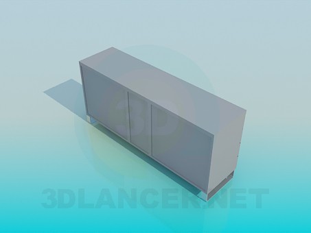 3d model Chest of drawers with open shelf - preview 3d model Chest of drawers with open shelf - preview