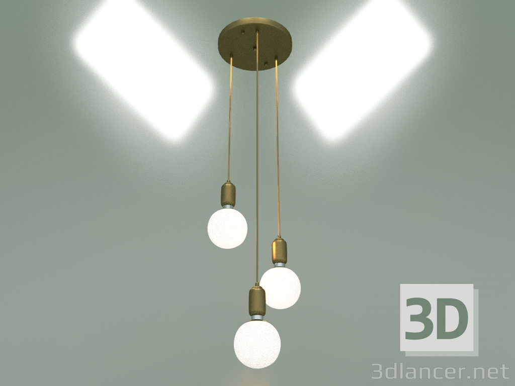 3d model Pendant lamp 50151-3 (brass) - preview