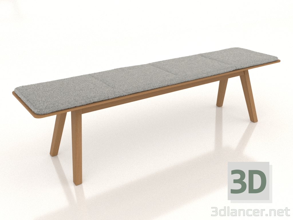 modèle 3D Un banc avec un oreiller 180 - preview