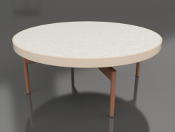 Round coffee table Ø90x36 (Sand, DEKTON Sirocco)
