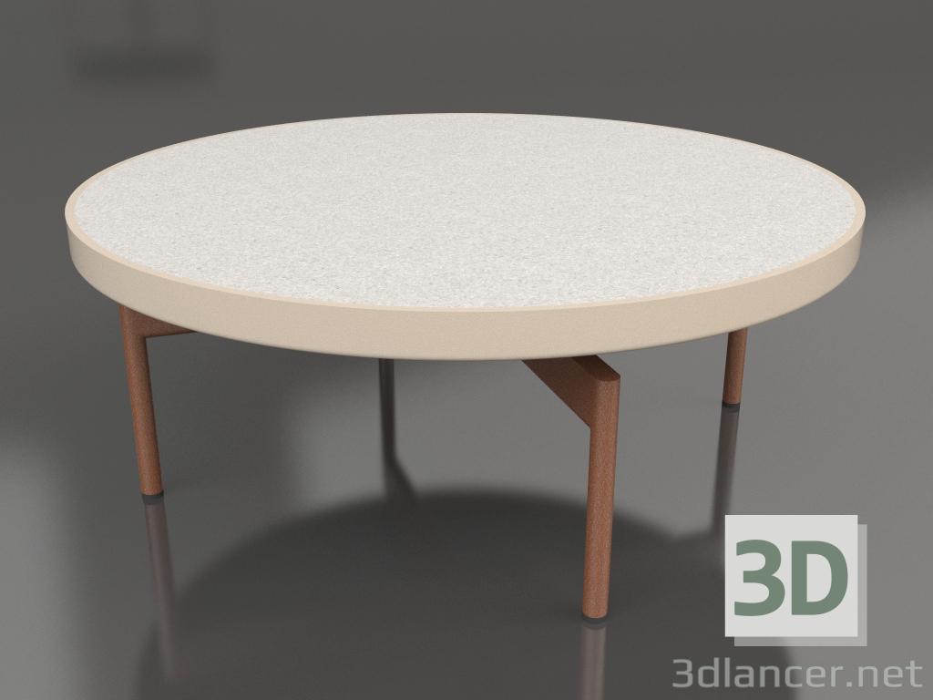 modello 3D Tavolino rotondo Ø90x36 (Sabbia, DEKTON Sirocco) - anteprima