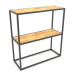 3D Modell Rack-Konsole rechteckig (HOLZ, 80x30x86, 2 Regale) - Vorschau