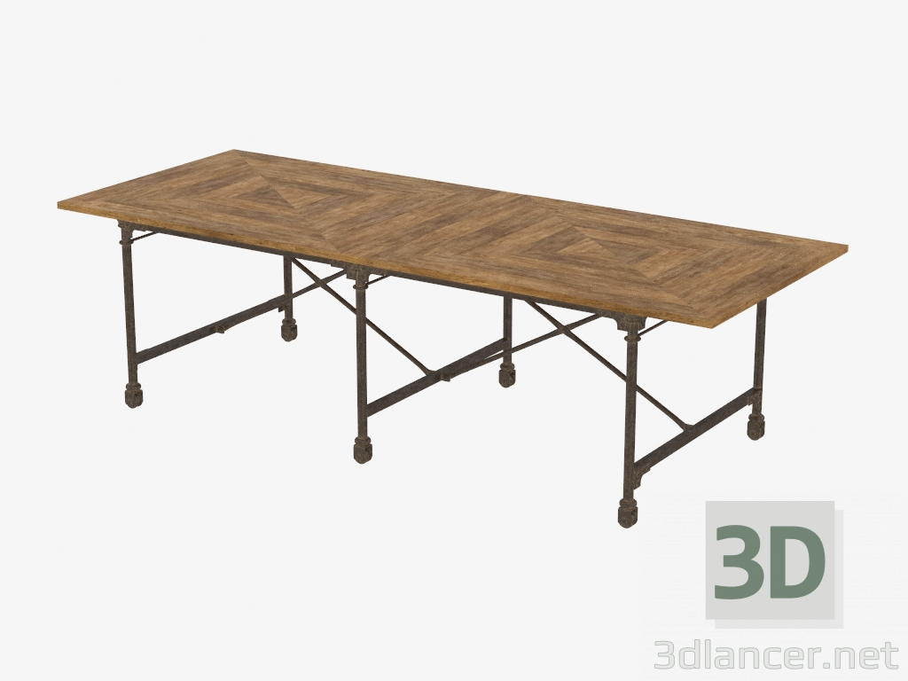 modello 3D Tavolo 106 "VINTAGE legno e metallo TAVOLO (8831.0004L) - anteprima