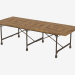 3 डी मॉडल टेबल बार 106 "विंटेज लकड़ी और धातु टेबल (8831.0004L) - पूर्वावलोकन