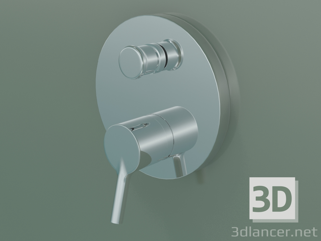 3D modeli Ankastre montaj için tek kollu banyo bataryası (72405000) - önizleme
