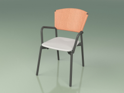 Cadeira 021 (fumaça de metal, laranja, resina de poliuretano cinza)