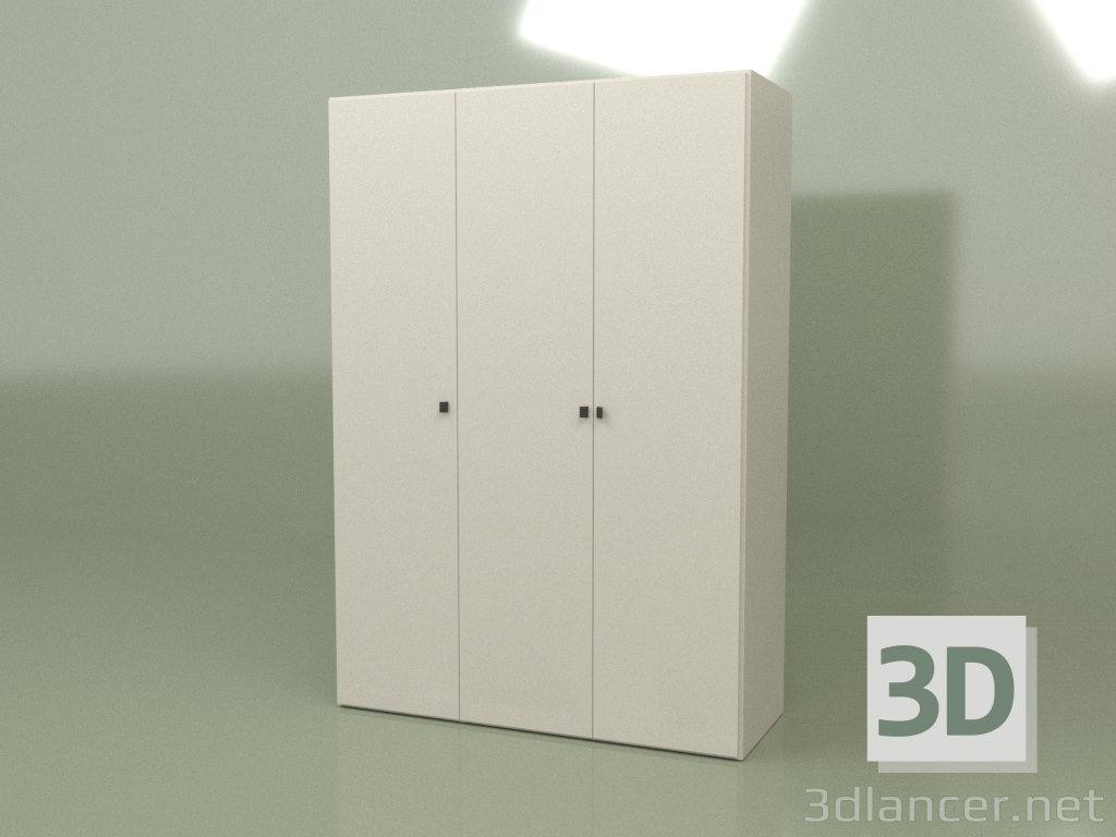 3 डी मॉडल अलमारी 3 दरवाजे जीएल 130 (ऐश) - पूर्वावलोकन