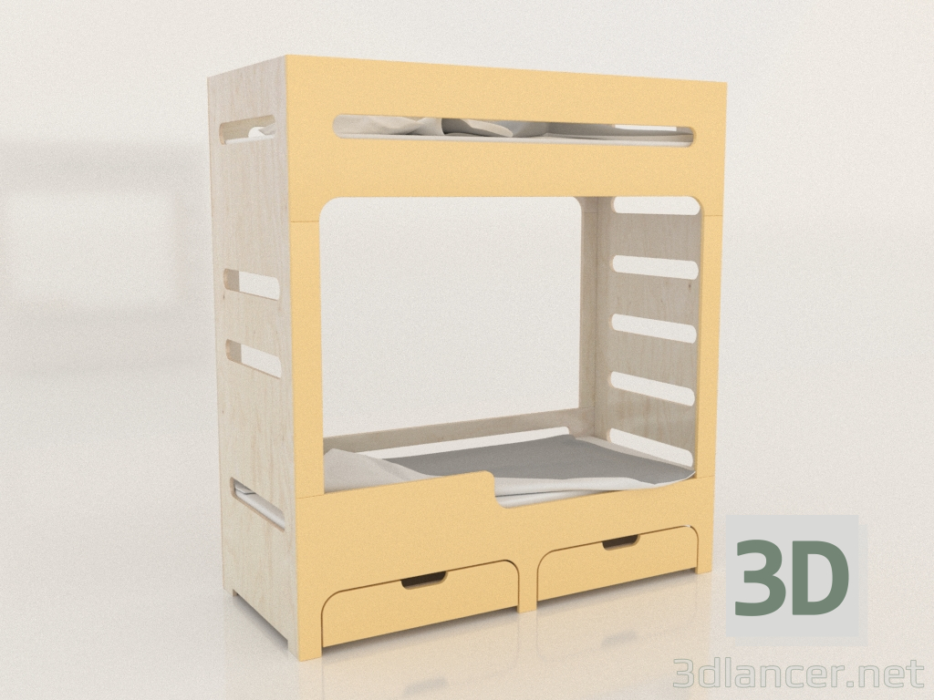 3D Modell Etagenbett MODE HL (USDHL0) - Vorschau