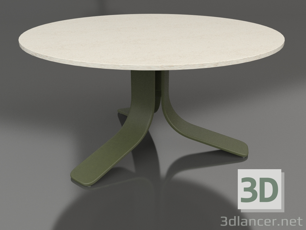 modello 3D Tavolino Ø80 (Verde oliva, DEKTON Danae) - anteprima