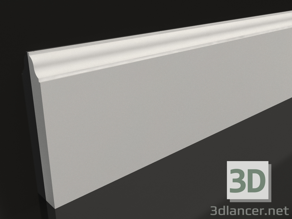 Modelo 3d Rodapé de gesso PN 002 (250x30) - preview