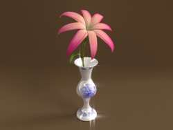 Vase avec une fleur