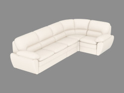 Sofa-bed leather corner