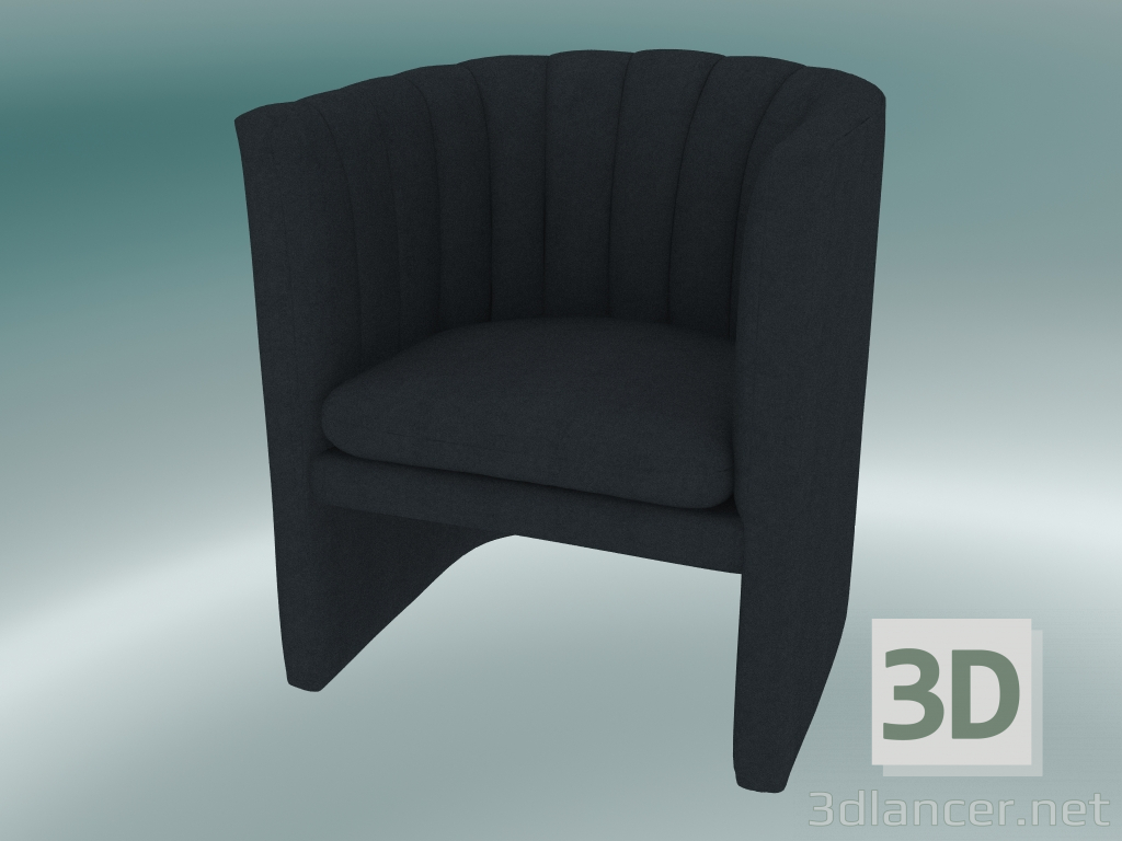 modèle 3D Fauteuil Mocassins (SC23, H 75cm, 65x70cm, Velvet 10 Twilight) - preview