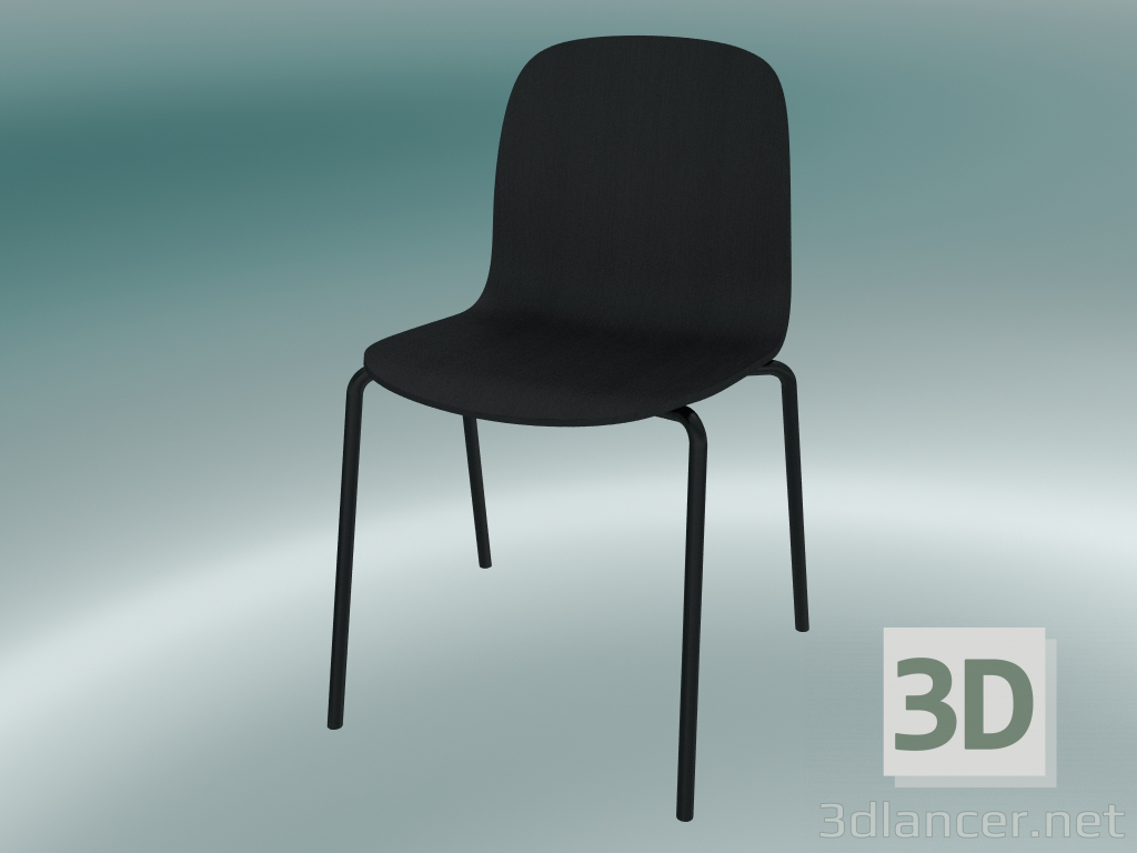 Modelo 3d Cadeira Visu com Base de Tubo (Preto) - preview