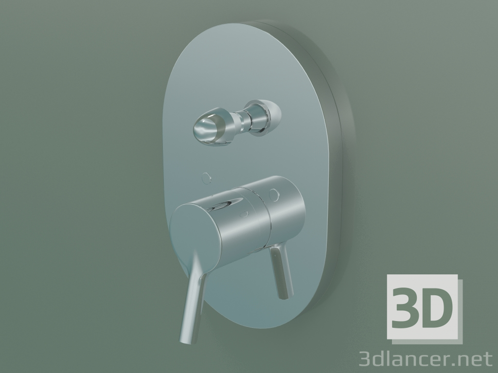 modello 3D Miscelatore monocomando vasca (72407000) - anteprima
