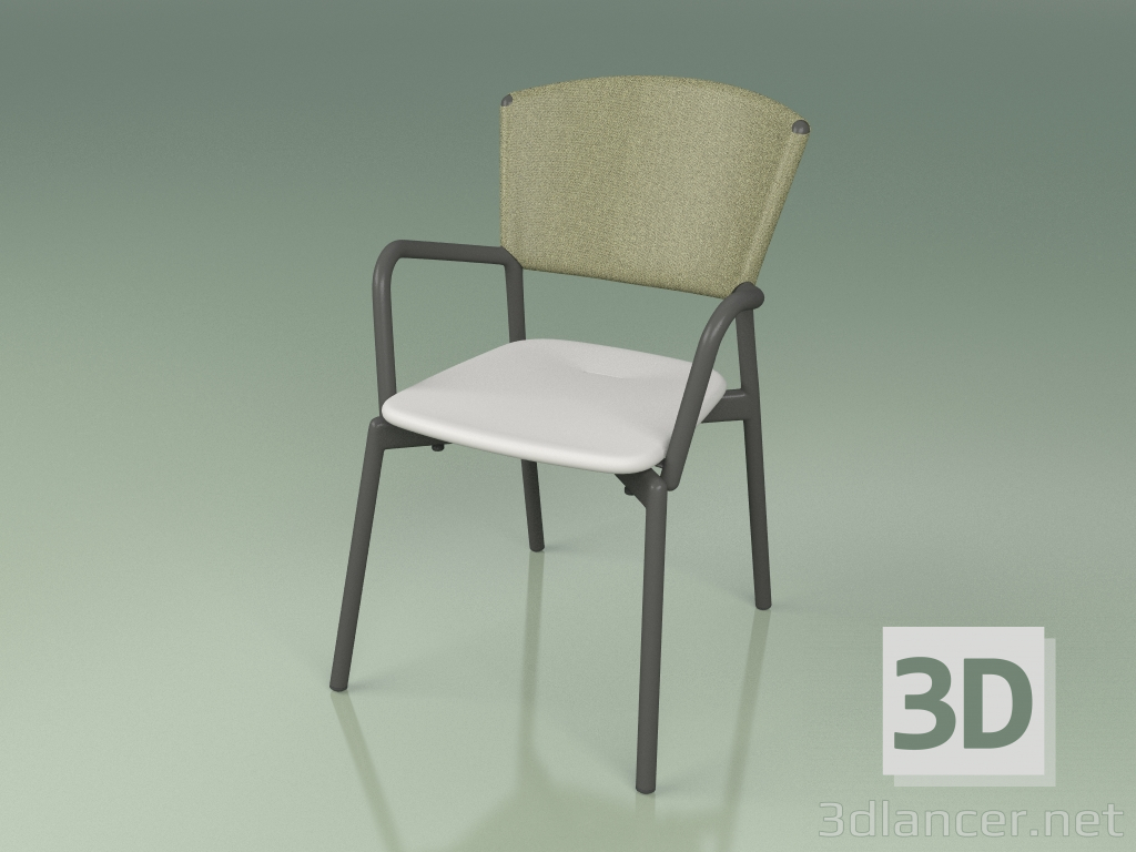 modello 3D Sedia 021 (Metallo Fumo, Oliva, Resina Poliuretanica Grigio) - anteprima