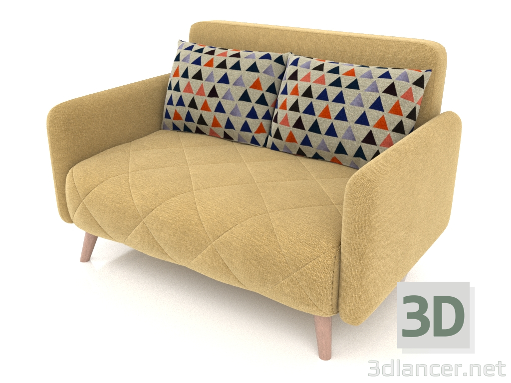 3 डी मॉडल सोफा बेड कार्डिफ़ (पीला-बहुरंगा) - पूर्वावलोकन