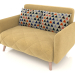 3d model Sofa bed Cardiff (yellow-multicolor) - preview
