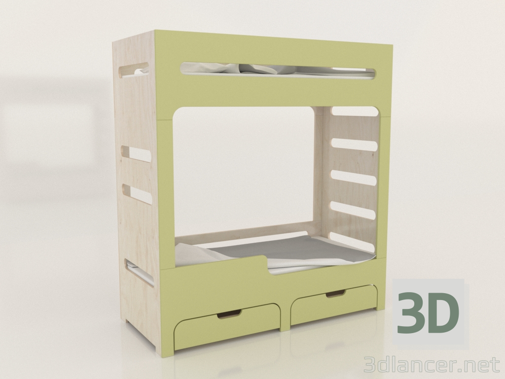3 डी मॉडल चारपाई बिस्तर मोड एचएल (UDDHL0) - पूर्वावलोकन