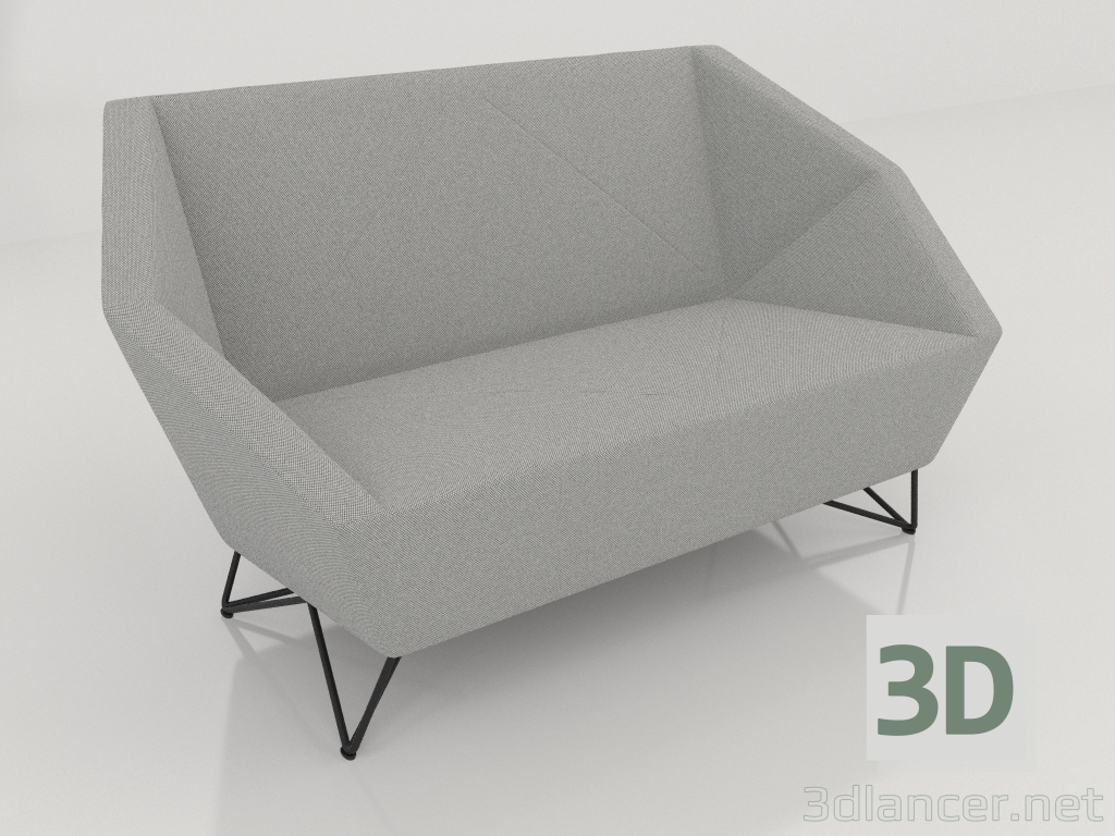 modèle 3D Canapé 2 places Boston - preview