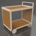 3d model Serving trolley with an aluminum frame made of artificial wood (Sand) - preview