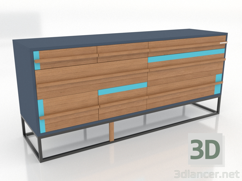 modèle 3D Commode KAMAL 1800x450x720 mm - preview modèle 3D Commode KAMAL 1800x450x720 mm - preview