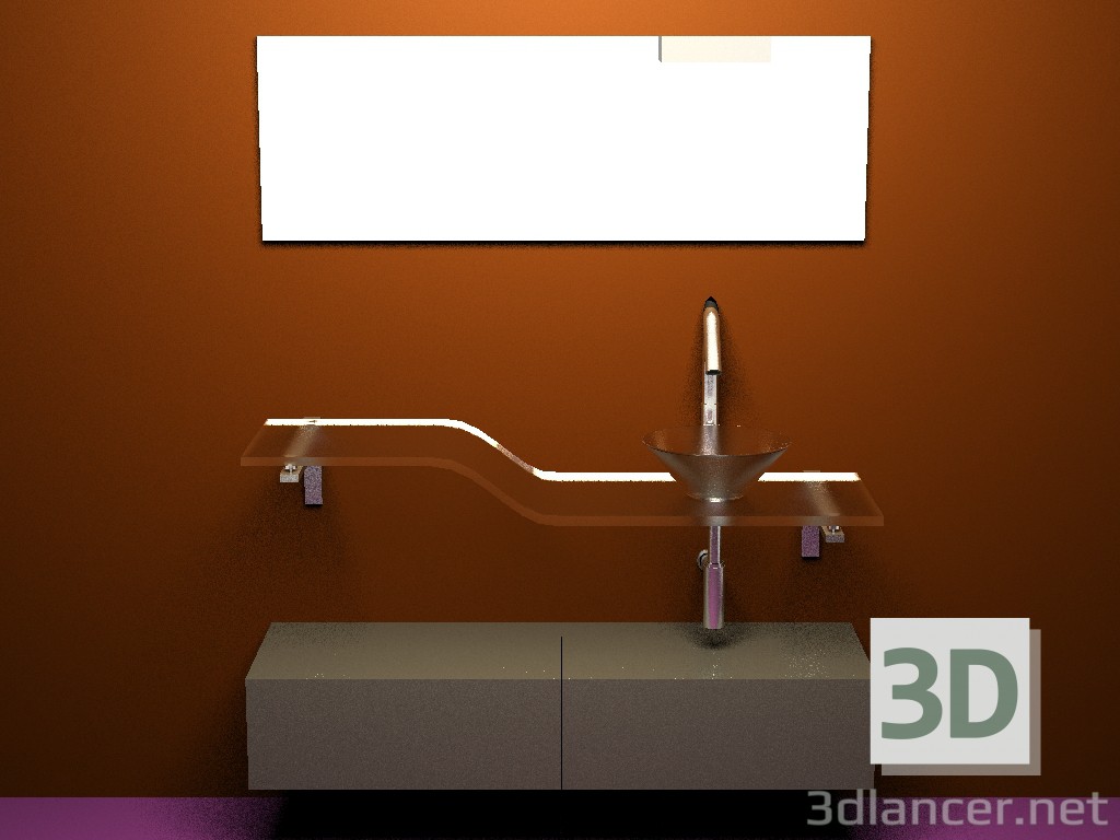 3 डी मॉडल बाथरूम (संरचना 1) के लिए मॉड्यूलर प्रणाली - पूर्वावलोकन