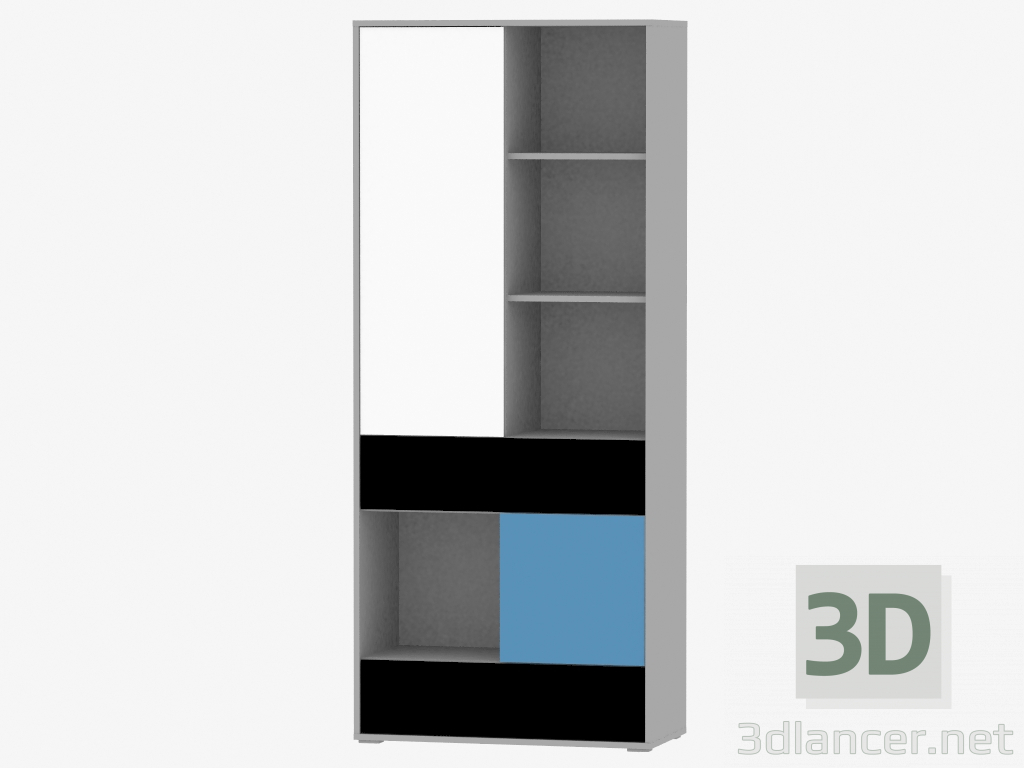 3D modeli Kitaplık 2D-2S (TİP LASR01) - önizleme