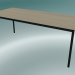 3d model Rectangular table Base 190x80 cm (Oak, Black) - preview