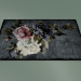 modèle 3D Tapis Chiffres Roses (S122) - preview