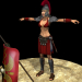 3d Female ancient Rome warrior/Древнеримская женщина воин модель купить - ракурс