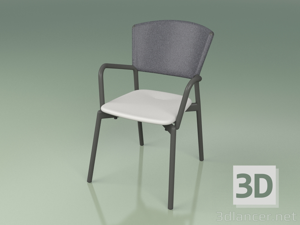 modello 3D Sedia 021 (Metallo Fumo, Grigio, Resina Poliuretanica Grigio) - anteprima