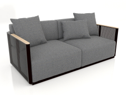2-Sitzer-Sofa (Schwarz)
