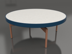 Round coffee table Ø90x36 (Grey blue, DEKTON Sirocco)