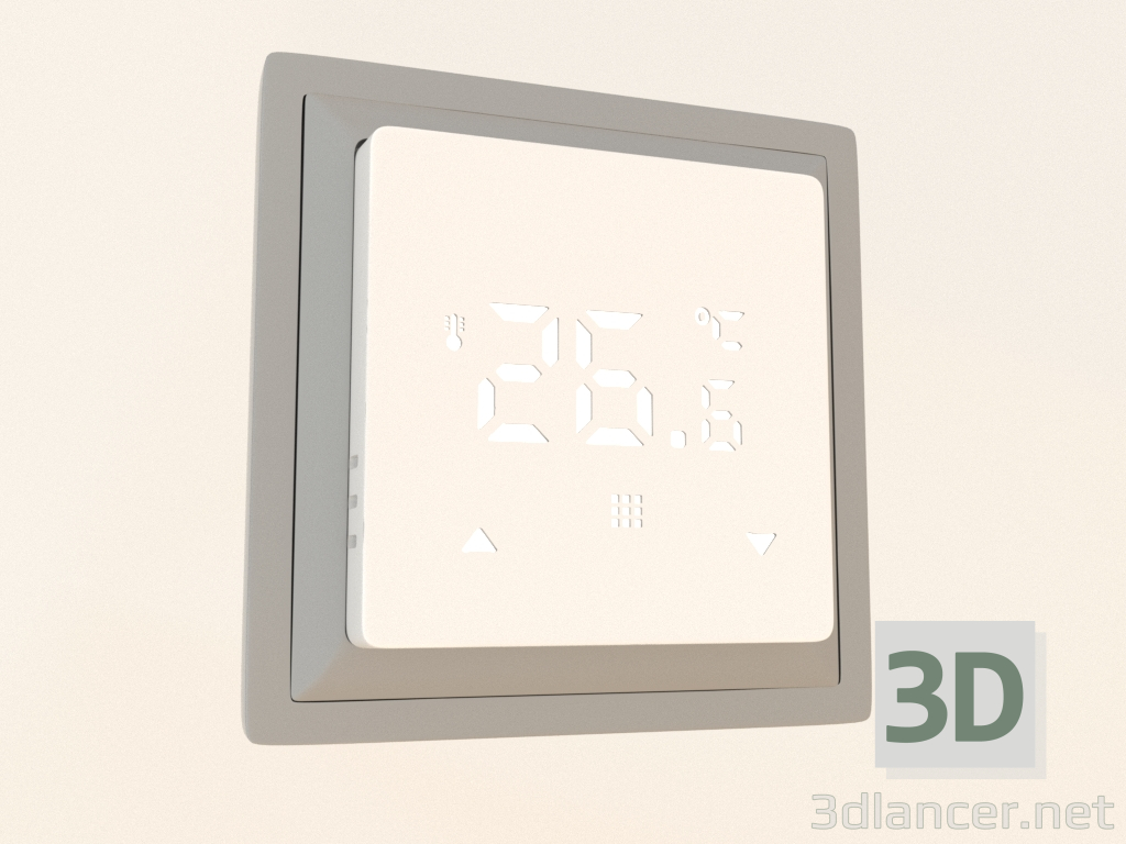 3d model Thermostat with floor sensor (programmable, 16 A, aluminum, DTEF16W) R98 - preview