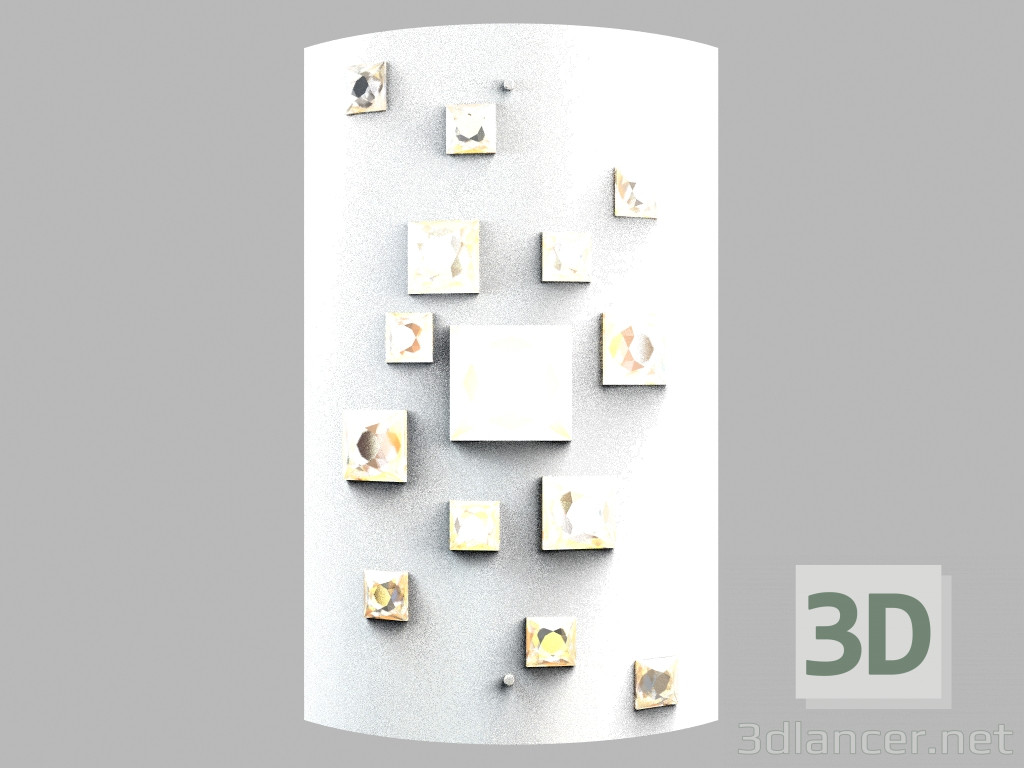 3D modeli Aplik Pioggia MB1102601-2A beyaz - önizleme