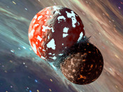 Collision of planets