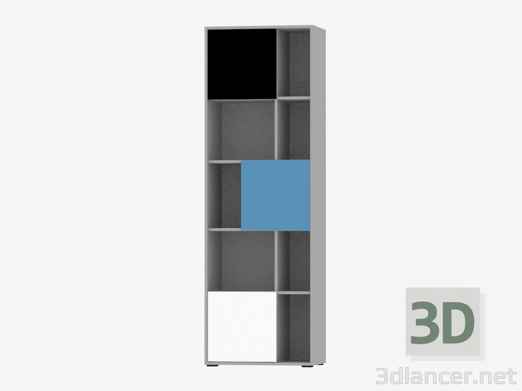 modello 3D Libreria 3D (TYPE LAKR03) - anteprima