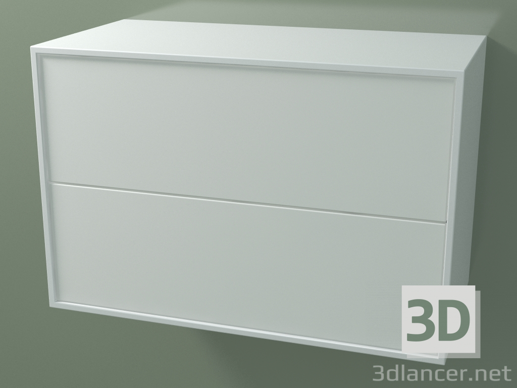 3D Modell Doppelbox (8AUCCA01, Gletscherweiß C01, HPL P01, L 72, P 36, H 48 cm) - Vorschau