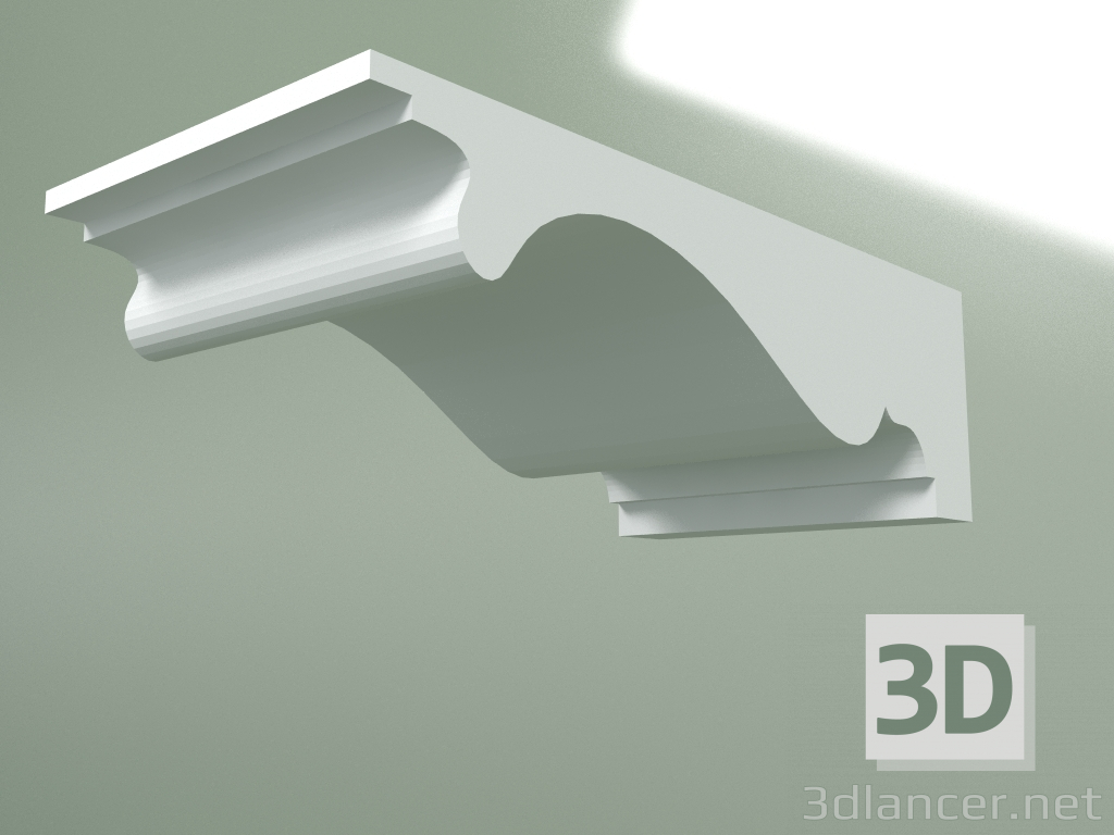 modello 3D Cornicione in gesso (zoccolo a soffitto) KT268 - anteprima