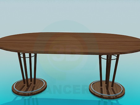 modelo 3D La gran mesa en el comedor - escuchar modelo 3D La gran mesa en el comedor - escuchar