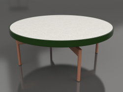Round coffee table Ø90x36 (Bottle green, DEKTON Sirocco)