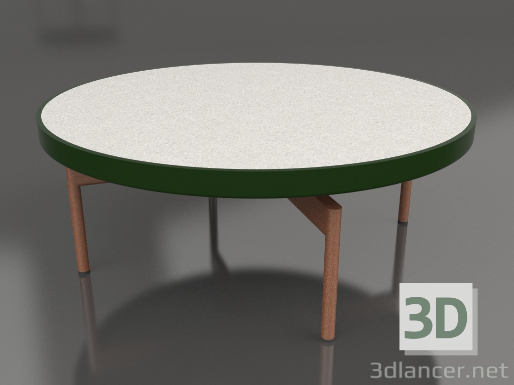 modello 3D Tavolino rotondo Ø90x36 (Verde bottiglia, DEKTON Sirocco) - anteprima