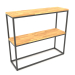 3d model Rack-console rectangular (WOOD FLOOR, 100x30x86, 2 shelves) - preview