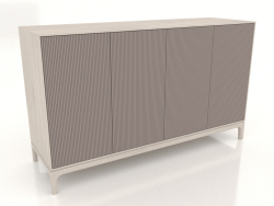 Mobile TV FARGO con frontali fresati 1600x500x950 mm (platino, rovere sbiancato, opzione 3)