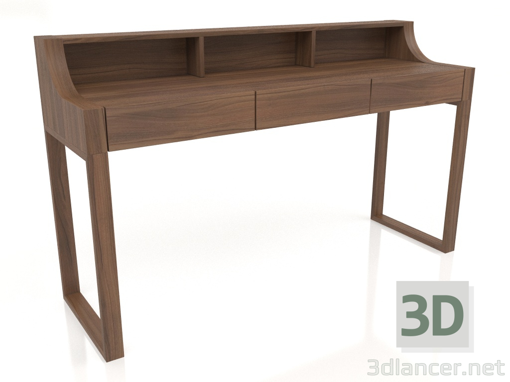 modèle 3D Bureau, finition placage noyer F (148,6 x 45 x 90 cm) - preview